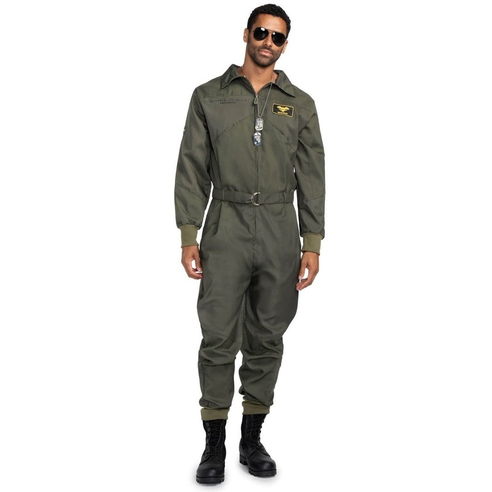 Tipsy Elves Pilot Jumpsuit in Army Green Size Medium NWT